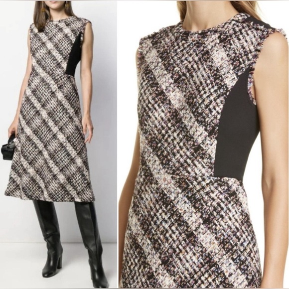 Tory Burch Autumn tweed sleeveless Pencil dress size 8